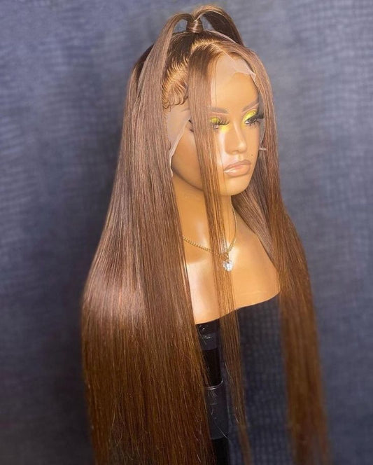 Brown Color human hair wig